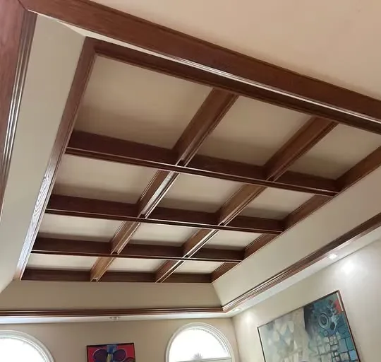 Coffered Ceiling Refinish - before