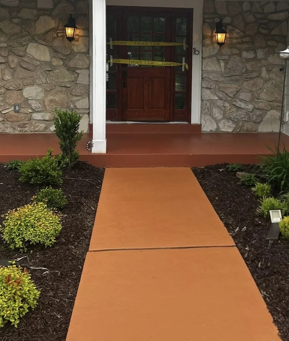 Concrete Stain - Walkway & Porch - after