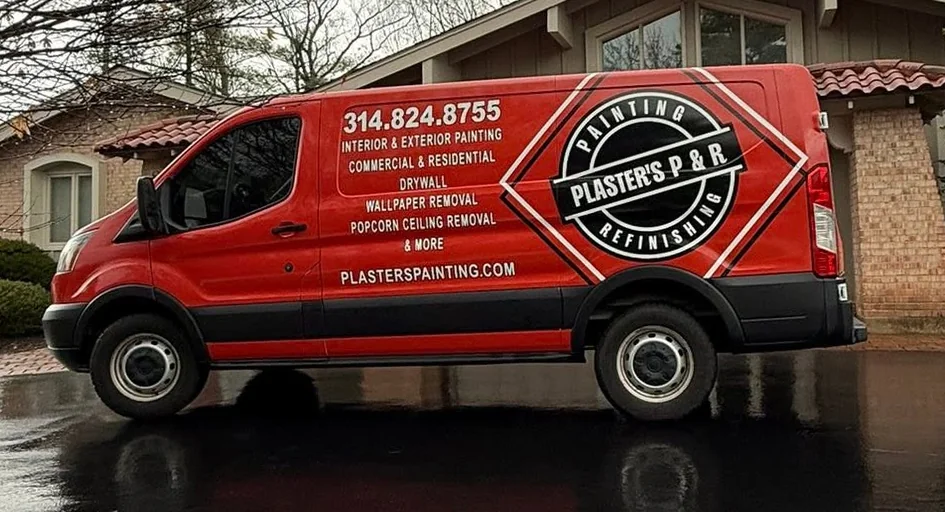 The Plaster's P&R van - lettered with services and ready for the job